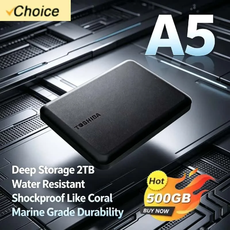 Disco Duro Portátil OEM para Toshiba Serie A5, Pequeño, Negro, 2.5 Pulgadas, USB 3.2 Gen1, 1TB, Alta Velocidad, para Apple Mac, Original Premium