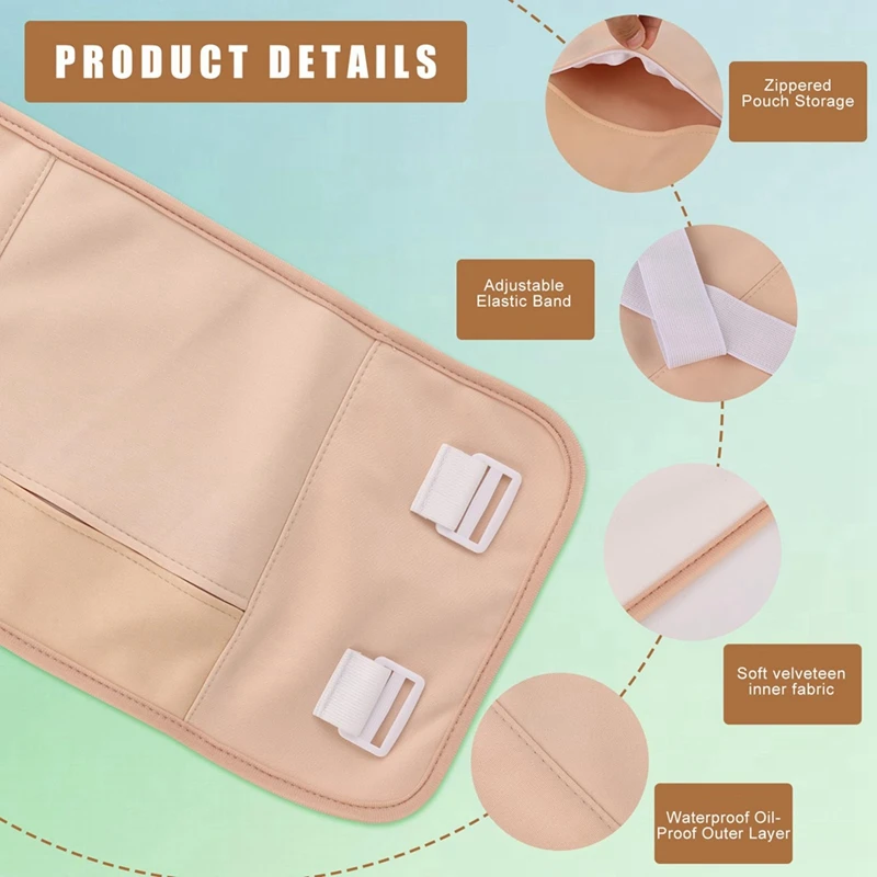 น้ำมันละหุ่ง2ชิ้นแพ็คน้ำมันละหุ่งปรับได้กันรั่วพร้อมกาววิเศษสีกากี