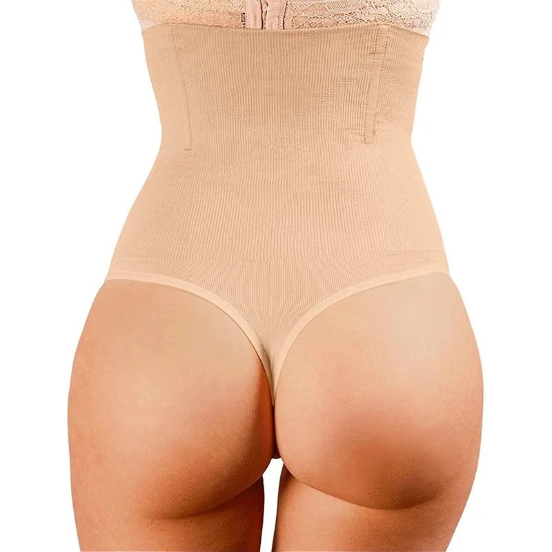 XS High Waist Tummy Control Thong Breathable  Plus Size Shapewear Underwear Women Tummy Tuck Panties Girdle Shaper Waist Trainer