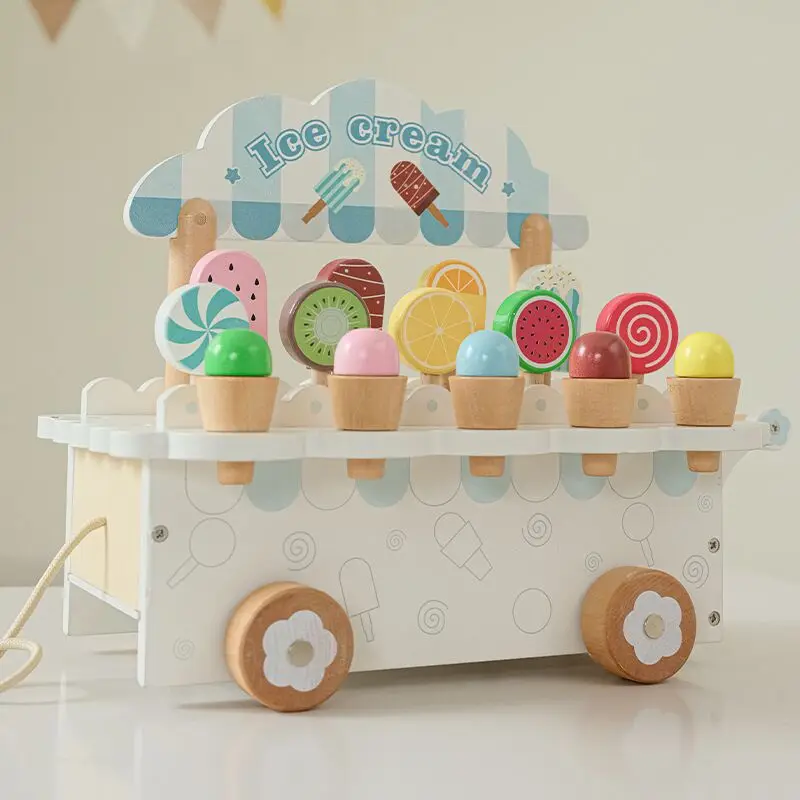 Wooden simulation ice cream role-play children's educational toys