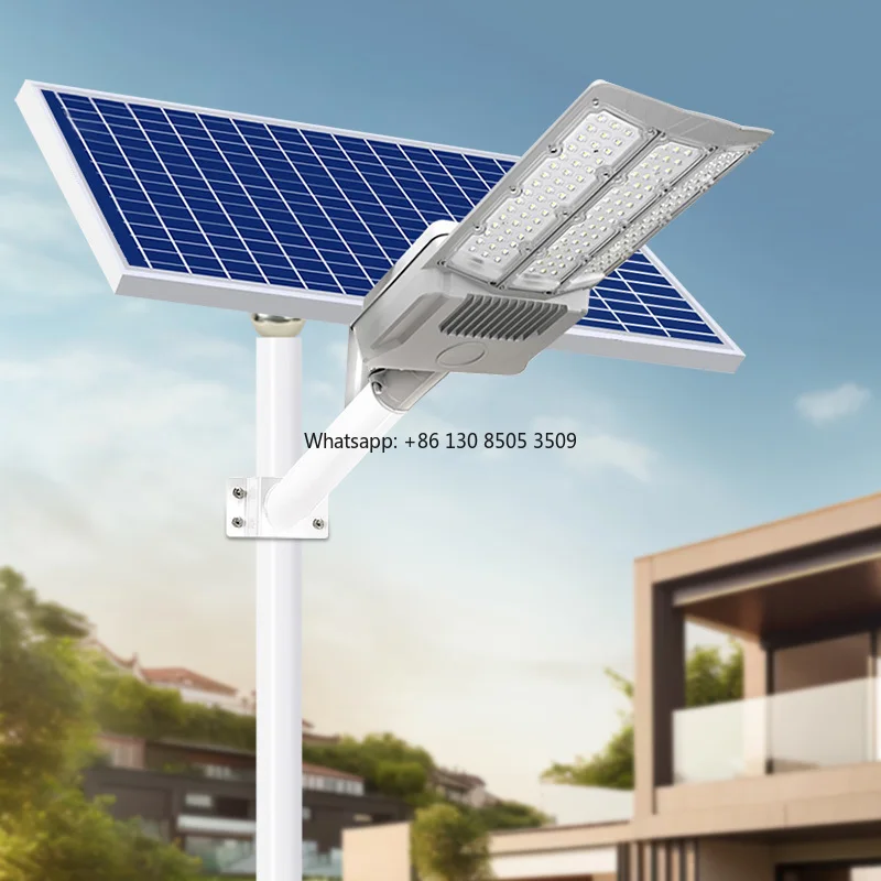 Dusk to Dawn Sensor Waterproof Security Street Lighting 100w 200w 300w 400W Outdoor High-Power Solar Street Lamp