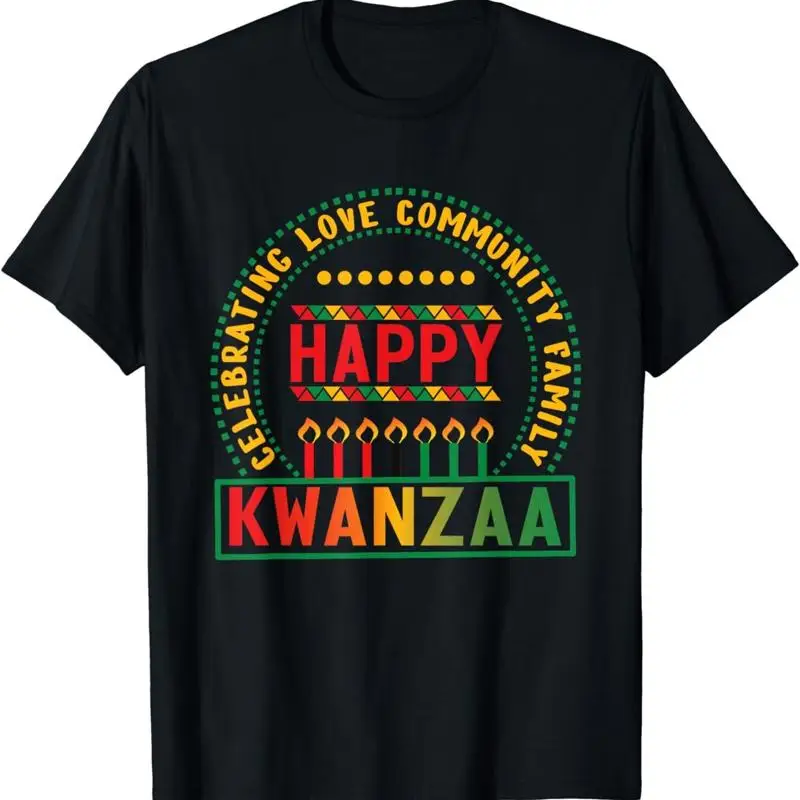 Happy Kwanzaa Kinara Candles Christmas African Holiday T Shirt