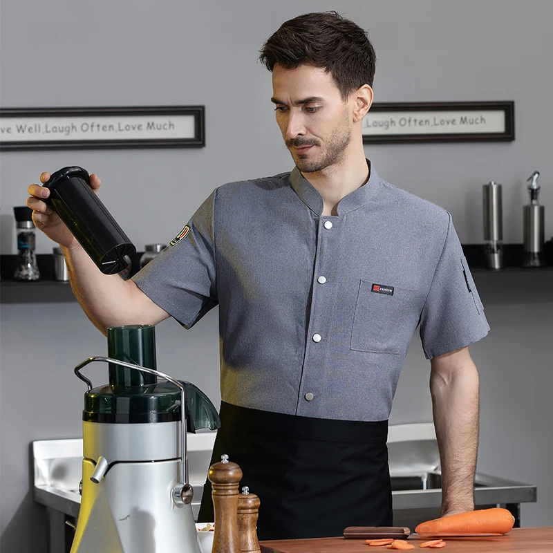 Küche Arbeits kleidung leichte Koch uniform weiche Koch jacke Restaurant Kellner Overalls Food Service Coffee Shop Arbeits kleidung