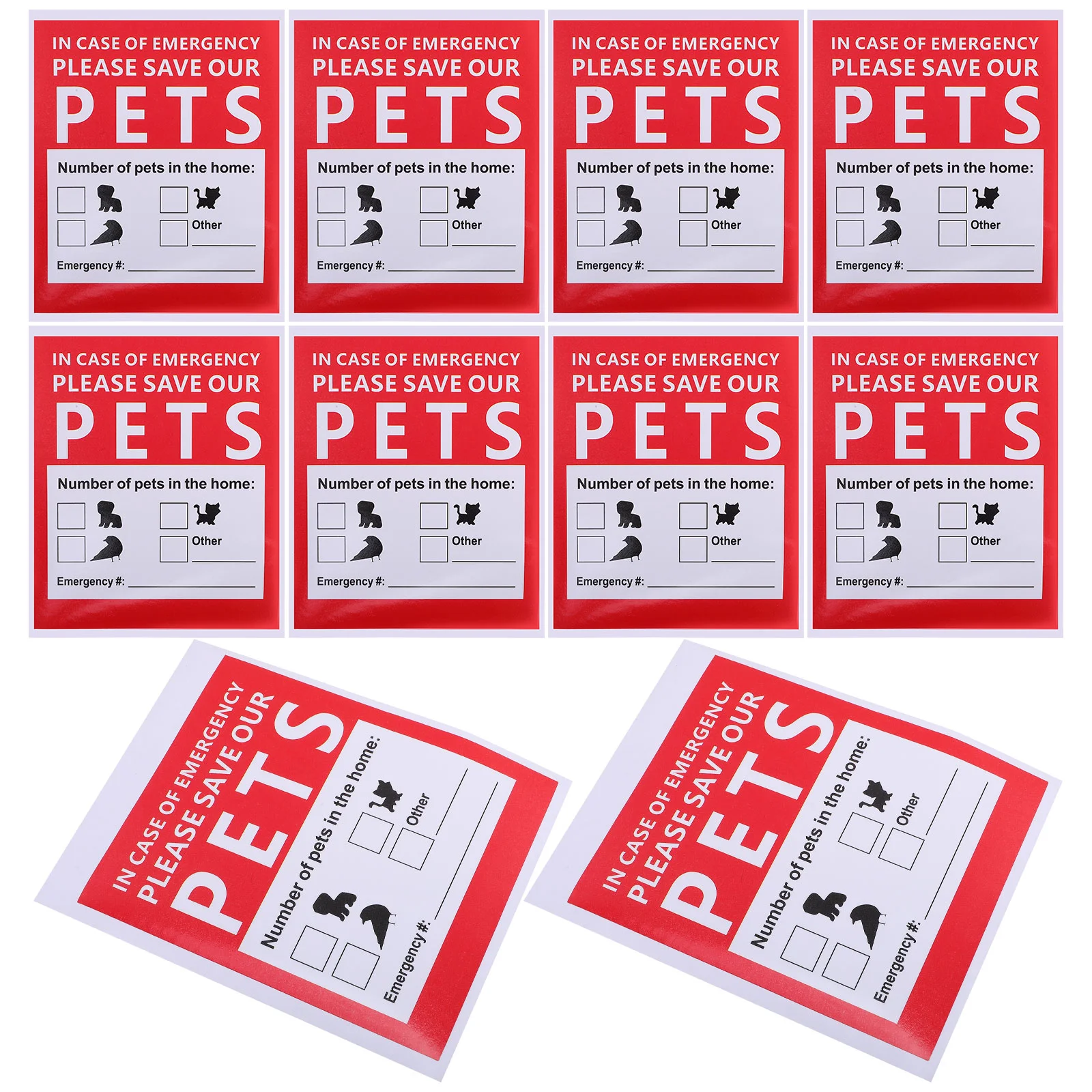 10 Sheets Anti Barking Device for Dogs Stickers Decal Finder Cat Door