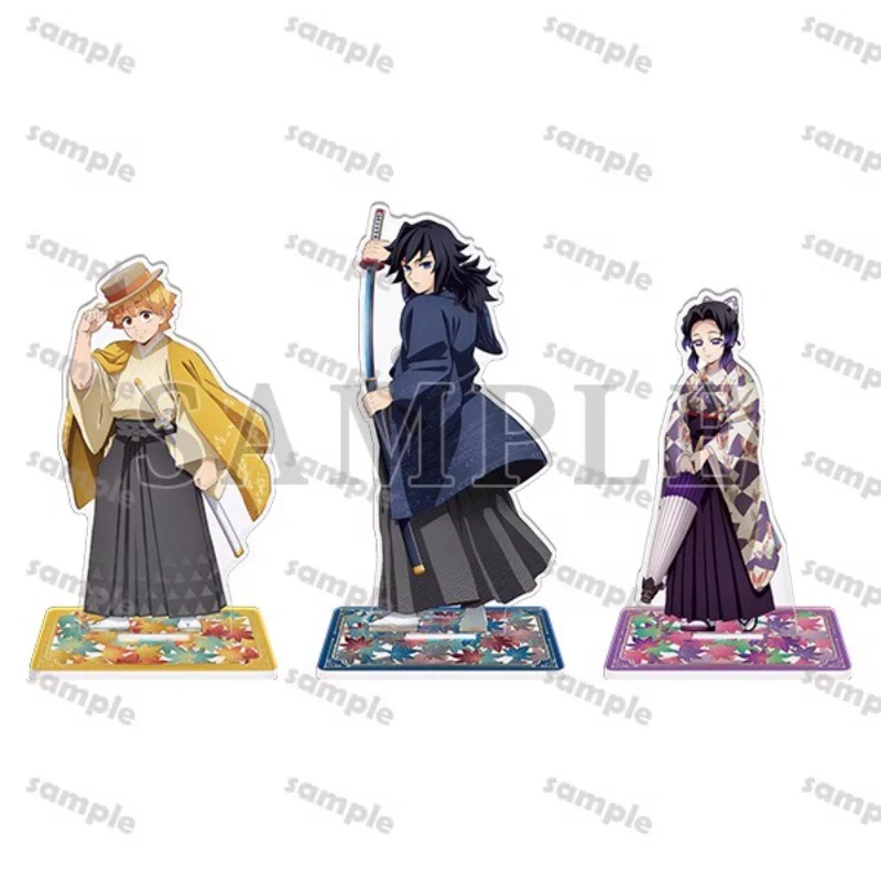 Juego Agatsuma Zenitsu Kochou Shinobu Tomioka Giyuu muñeco con soporte acrílico Anime Muichiro Tokito figura modelo Cosplay juguete para regalo
