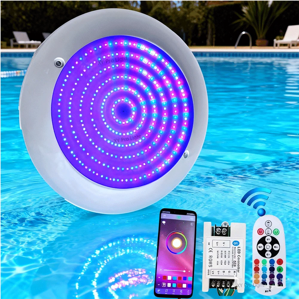 RGB LED Swimming Pool Light 30W IP68Waterproof 12V Outdoor Embedded Wall-mounted UnderWater Light Pond LED Piscina Luz Spotlight
