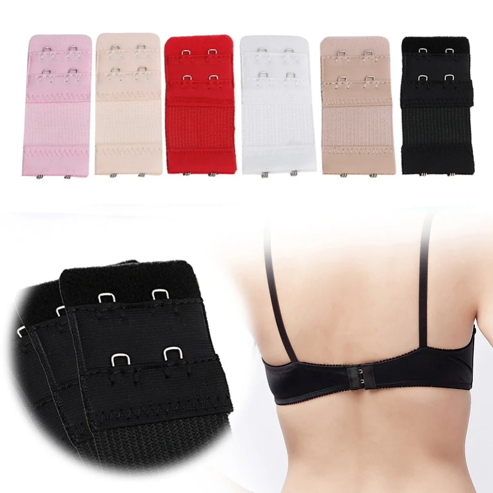 1pcs Bra Extender 2 Hook Elastic Bra Extension Strap Replacement Adjustable Buckle Clip Bra Extender Strap Underwear Accessories