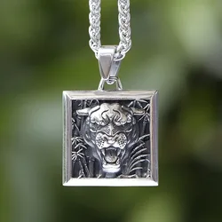 Good Polished Biker 2024 New 316L Stainless Steel Animal Tiger Pendant Necklace Punk Rock Jewelry Man Women For Teens Gift