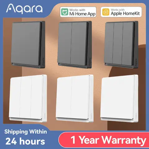 Aqara 스마트 벽 스위치 E1 ZigBee 3.0 Xiaomi Mi Home Homekit APP 용 중립 화재 와이어가없는 무선 스마트 홈 라이트 버튼