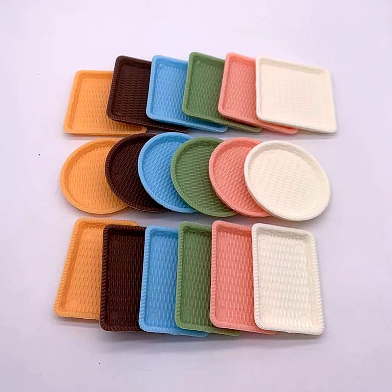 

3pcs/Set Simulation Plate Bowl Miniatures Kitchen Dollhouse Miniatures Classic Charms DIY Decoration