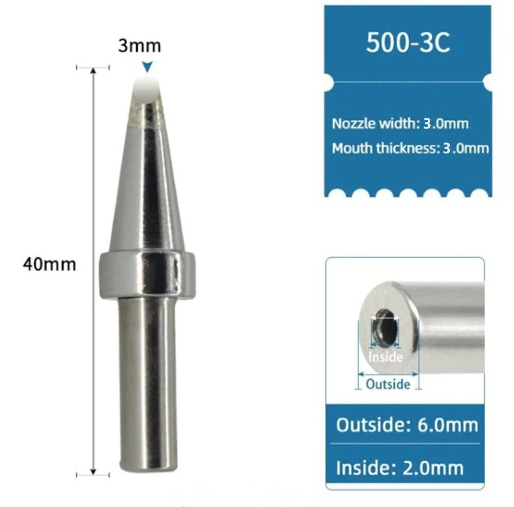 10-pack QUICK universal 500 series horseshoe-shaped soldering iron tips for 150W high-frequency soldering station 205/205H