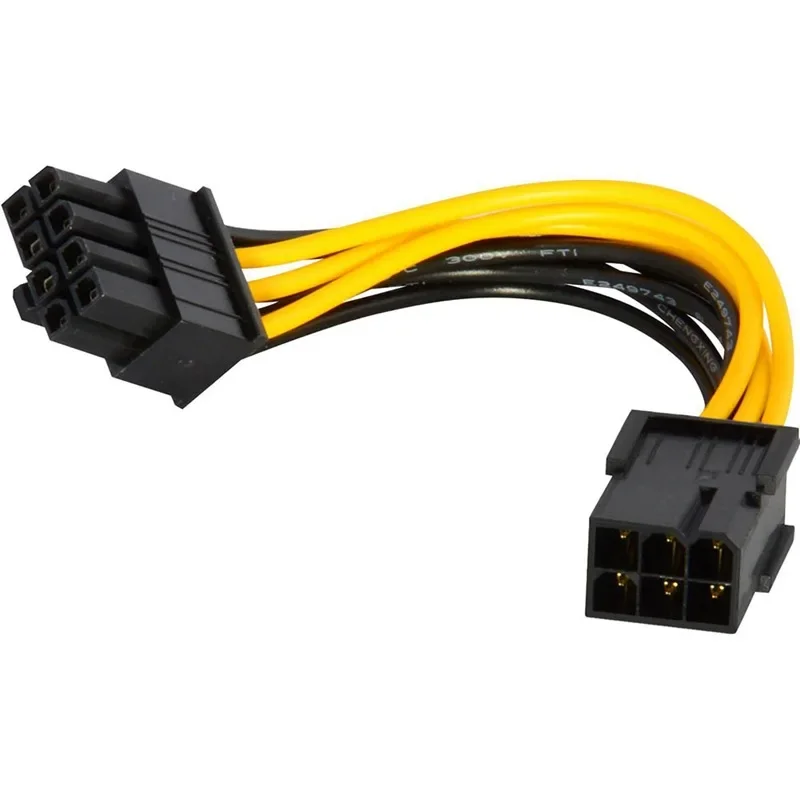 6 Pin Feamle To 8 Pin Male PCI Express Power Converter Cable CPU Video Graphics Card 6Pin To 8Pin PCIE Power Cable