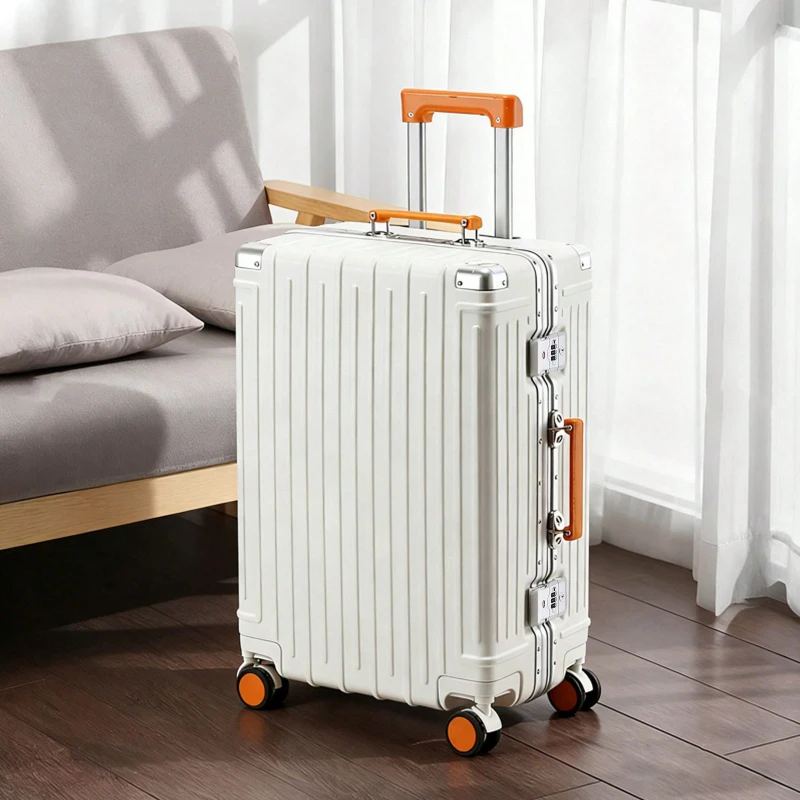 22 Inch Suitcase Lightweight TSA Lock USB Port Cup Holder Airline Approved Large Capacity Luggage