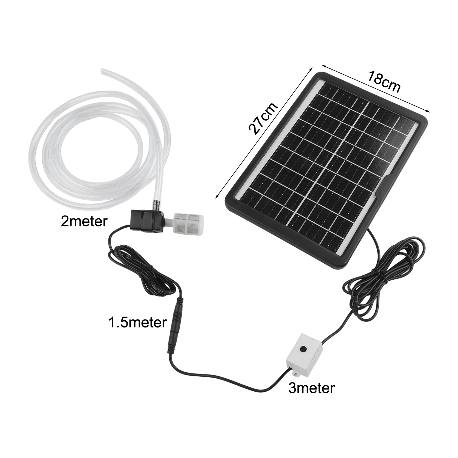 6W 9V Solar Panel Photovoltaic Power Generation Solar Water Pump 12VDC Circulating Fish Pond Oxygen Submersible Pumps Aquariums