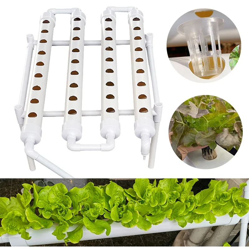 Hydroponics Growing System Kits 36 Sites Food PVC-Pipe Hydroponic Garden Soilless Cultivation Vegetables Planting Tools