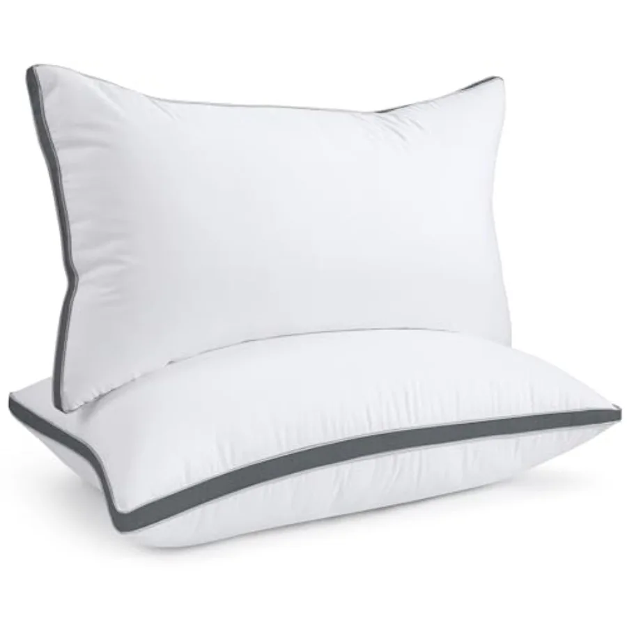 

Подушки для кровати разных размеров, комплект из 2 штук, гостиничное качество, охлаждающие, с наполнителем из искусственного пуха, с бортиками, для сна на боку, спине или животе