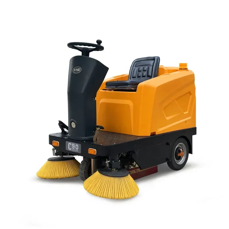 C90 Ride-on Floor Sweepers Street Scrubbers-Sweepers Machine Floor Cleaning Machine with Brushless Motor for Road Cleaning