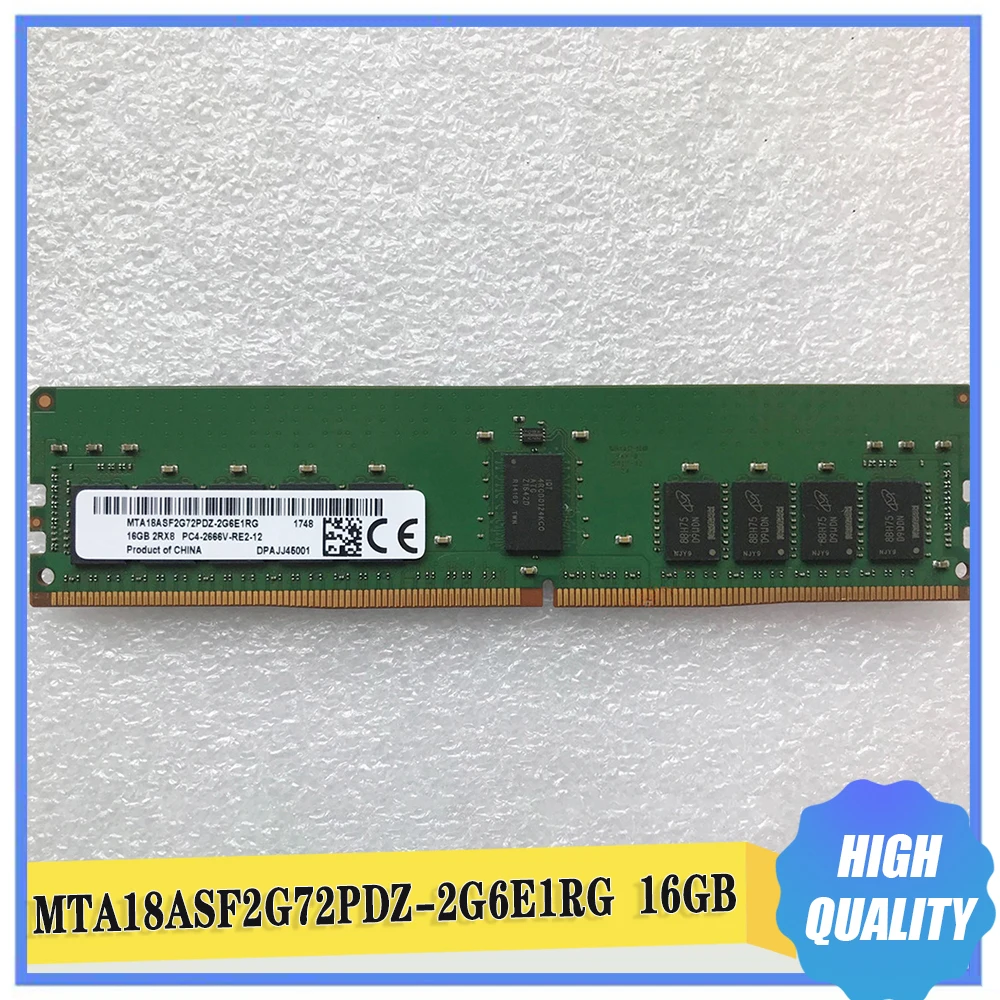 

For MT RAM 16GB MTA18ASF2G72PDZ-2G6E1RG 16G 2RX8 2666 PC4-2666V DDR4 Memory