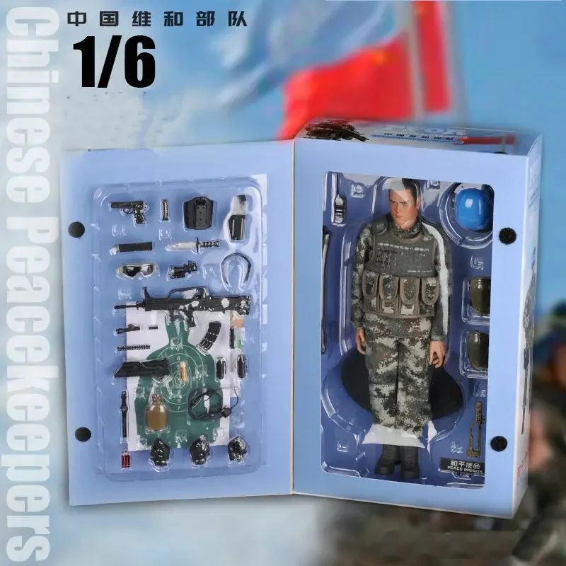 Figura de acción de pavo real chino de 12 pulgadas con equipo de armas, soldado del ejército a escala 1/6, modelo militar, juguetes prepintados para regalo de niños