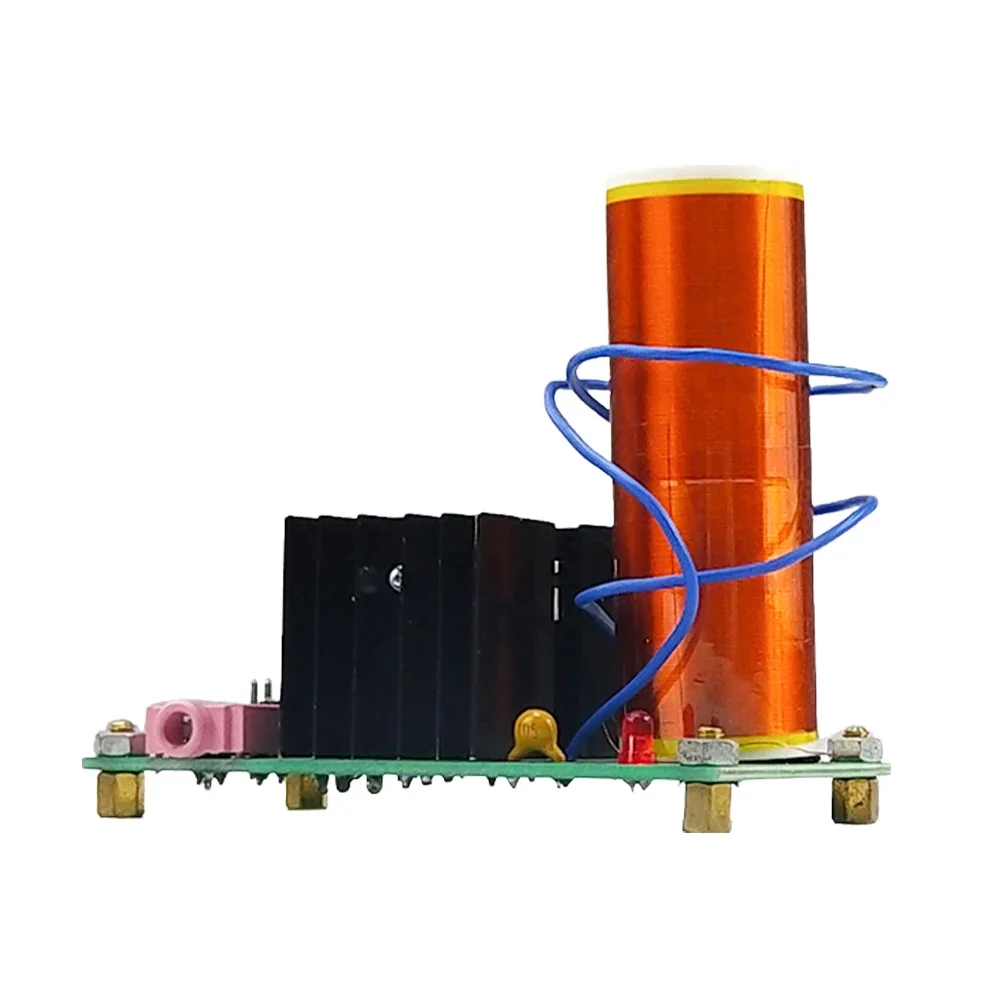 DIY Mini for Tesla Coil Kit DIY Music Loudspeaker Board Arc Experiment High Temperature High Pressure Plasma DC 15-24V 15W 2A