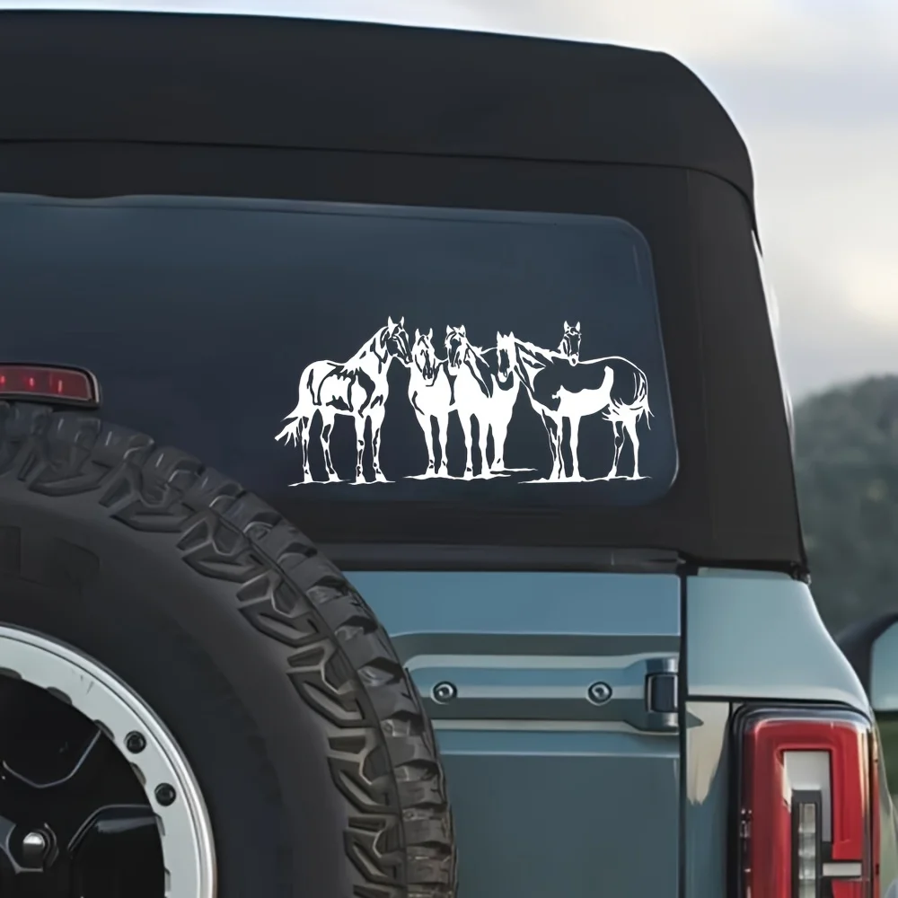 1pc Hot Galloping Horse Farm Car Decal For Rearview Mirror And Decals Motorcycle Car Styling Accessories