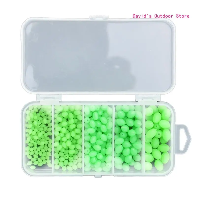 

375Pcs/Set Fishing Beads Fishing Accessory Night Fishing Soft Bead X3UA