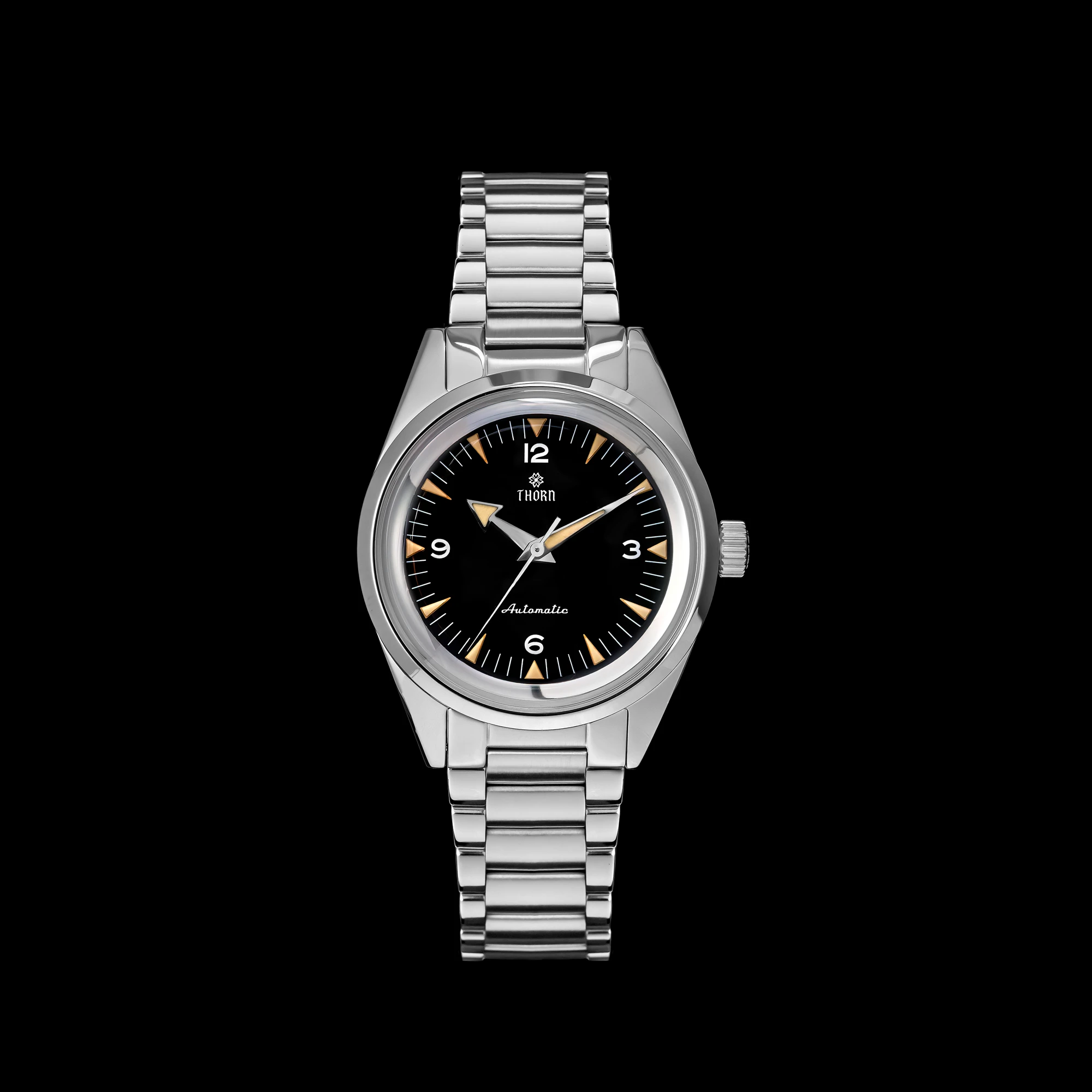 THORN Men Automatic Watch 38mm Mechanical Wristwatch Diver 20ATM Waterproof C3 Luminous Sapphire Mirror PT5000 Ceramic Bezel
