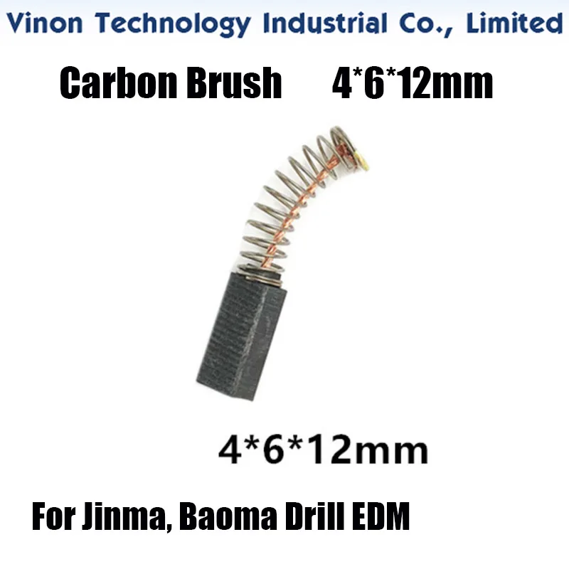 (5PCS) EDM Rotatory Head use Carbon Brush 4x6x12mm for Jinma, Baoma edm drilling machines