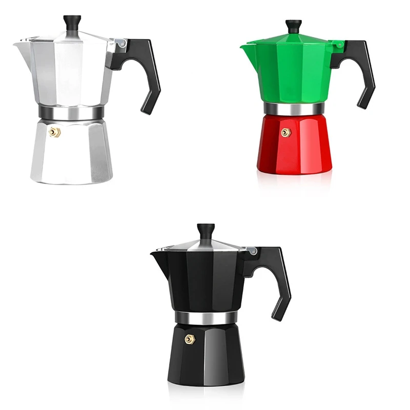 European Style Moka Pot Espresso Coffee Pot Aluminum Coffee Pot Household Portable Coffee Maker