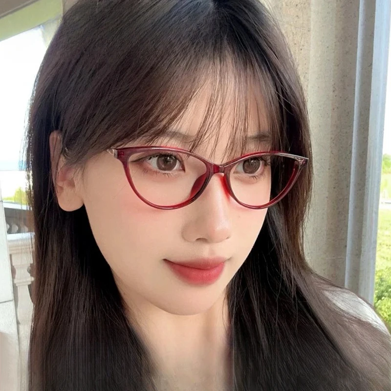 Korean version cat-eye small frame anti-blue light glasses - women's outdoor decorative eyewear frame