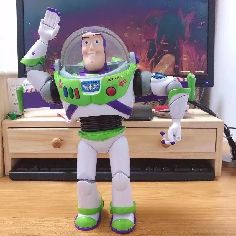 28CM Disney Cartoon Animation Toy Story Buzz Lightyear Voice Hand Figure Electric Walking Doll As A Birthday Gift for Children