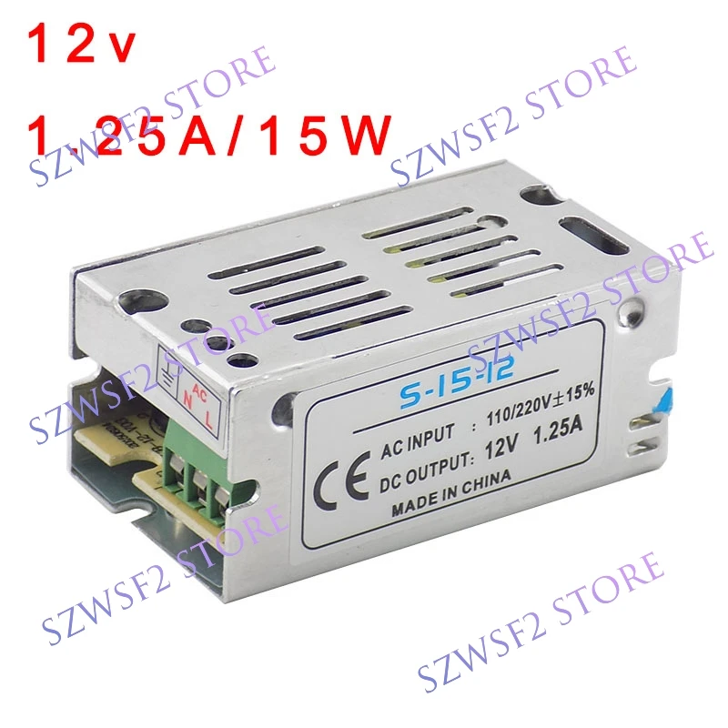 DC 12V 1A 2A 3A 5A 10A 15A 20A 30A AC 110V 220V Power Supply Transformer Switching LED Driver for Strip Light Switch Adapter E2