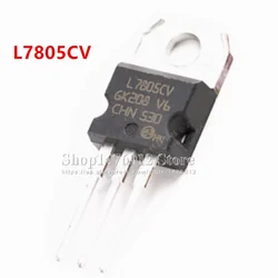 10PCS/LOT L7805CV L7805 Three-terminal voltage regulator directly inserted into TO-220 5V 7805 linear regulator