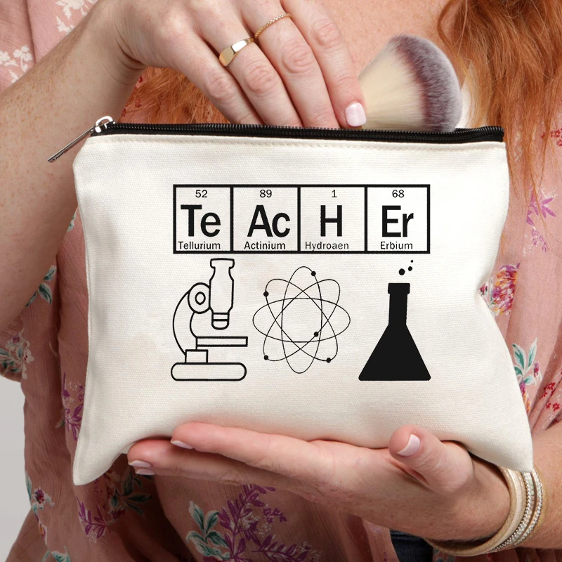 

Periodic Table of Chemical Elements Pattern Makeup Bag, Travel Toilet Storage Bag, Party Gift Zipper Organizer, Cosmetic Pouch