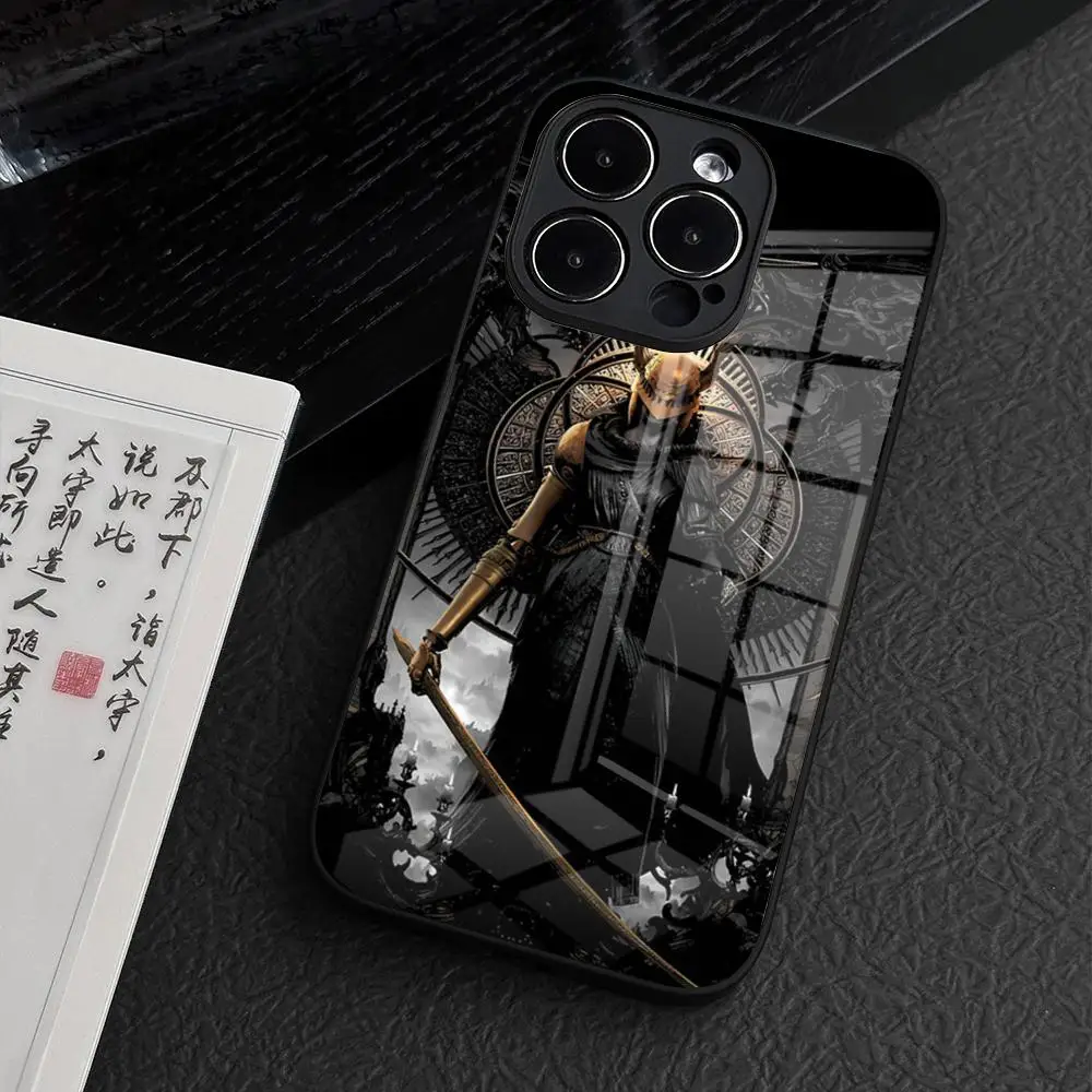 Game Dark Souls Phone Case for iPhone 15 Pro Max 14 Plus 12 Mini 11 13 14 Pro Max Magsafe Wireless Charge Glass Cover