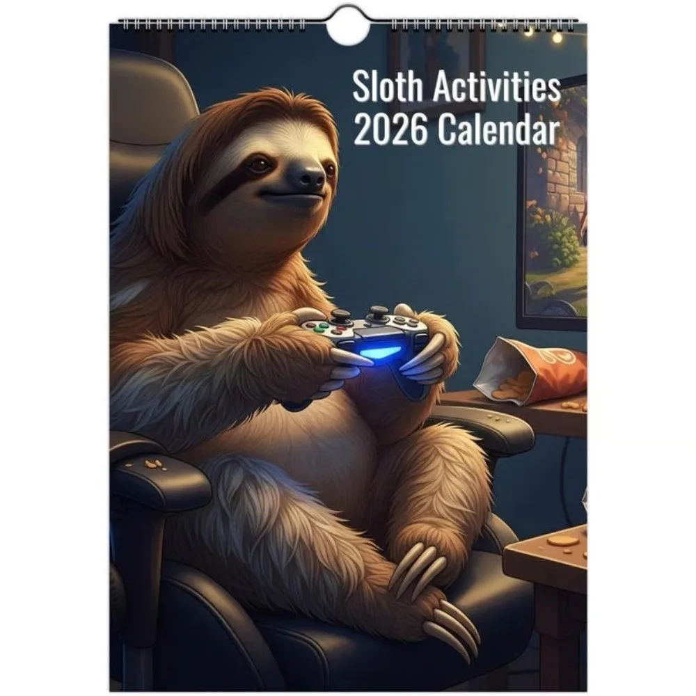 

Фантастический календарь с мопсом 2026, немецкая овчарка, золотистый ретривер, настенный календарь, семейный планировщик бигля, забавный календарь с собакой, домашний декор