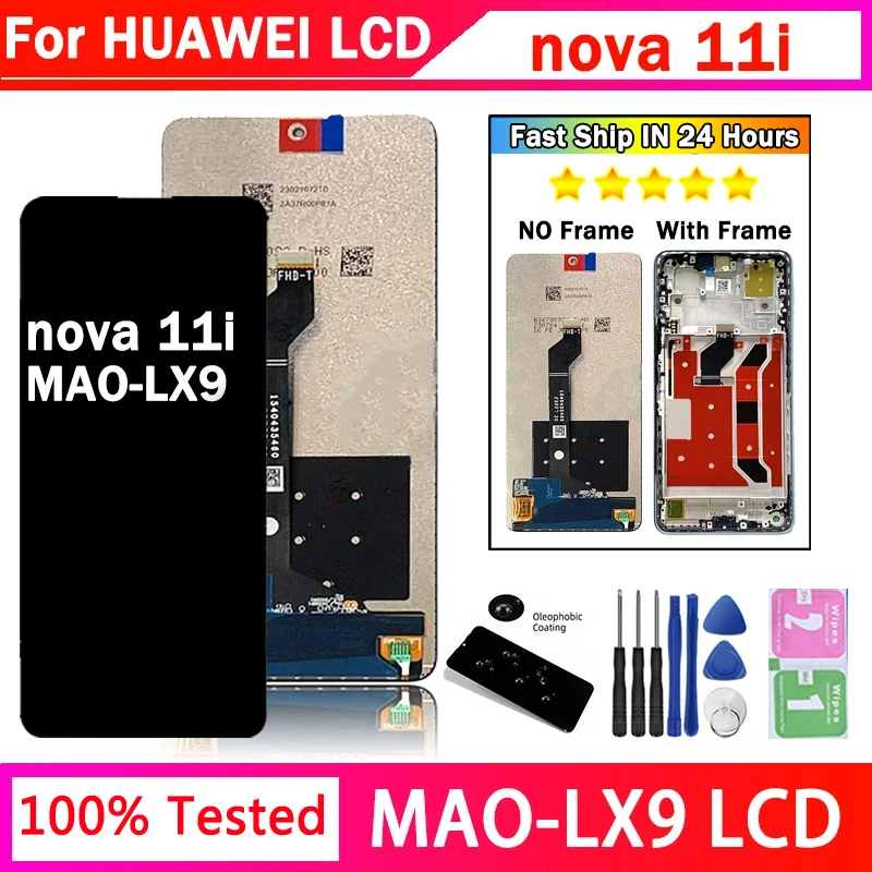 6.8'' Screen For Huawei nova 11i LCD Display Touch Screen Digitizer Assembly For Huawei Nova11i MAO-LX9 LCD Replacement