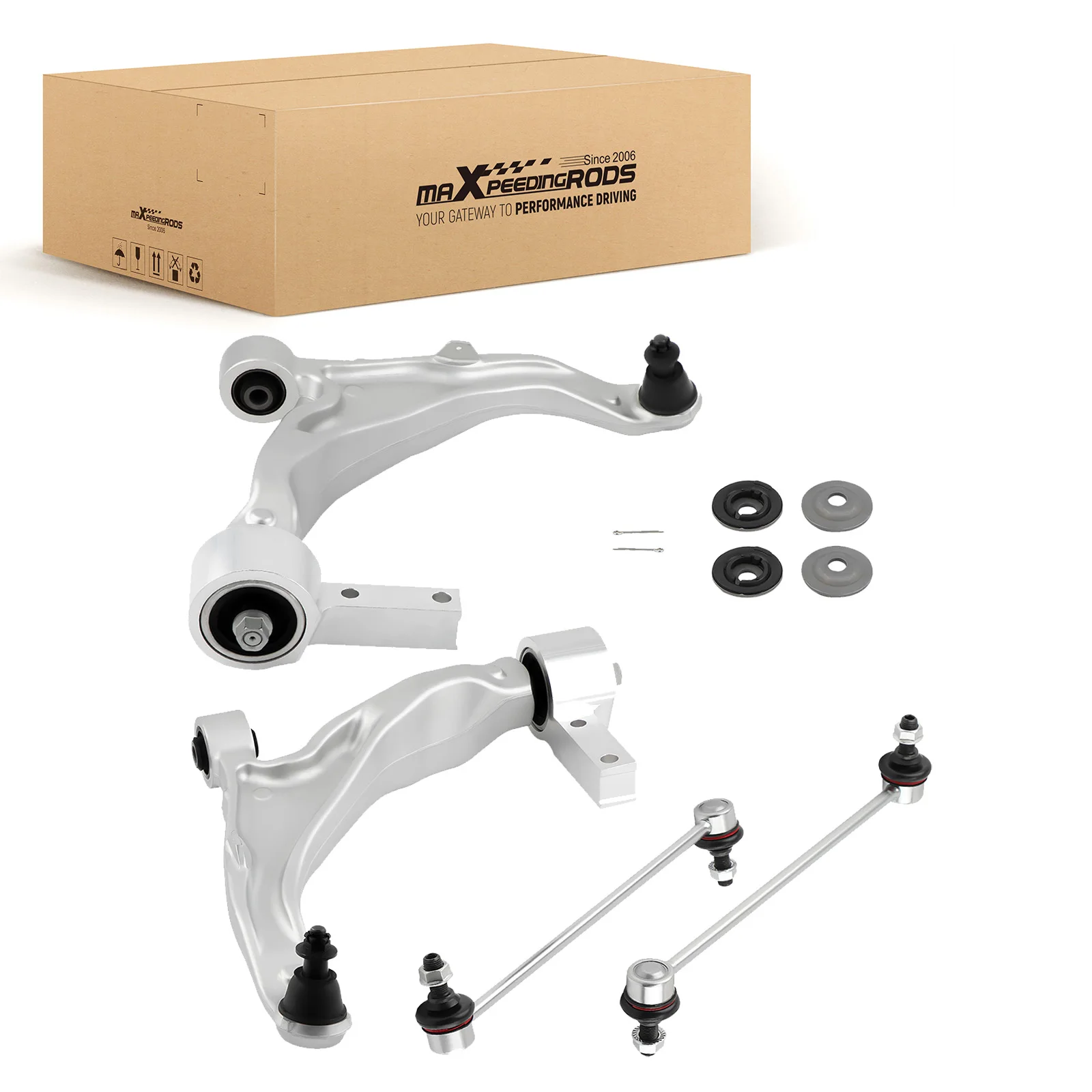 MaXpeedingrods Brand New 4x Front Lower Control Arm For 2007-2013 Acura MDX ZDX Suspension Kit Ball Joint