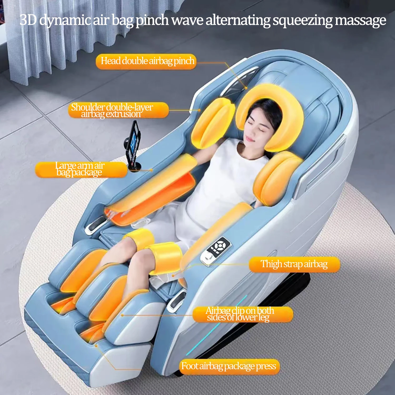 3 Year Warranty UKLife 4D SL-Track Full Body Air Bag Zero Gravity Luxury Electric Massager Chairs For Office Massage Sofa