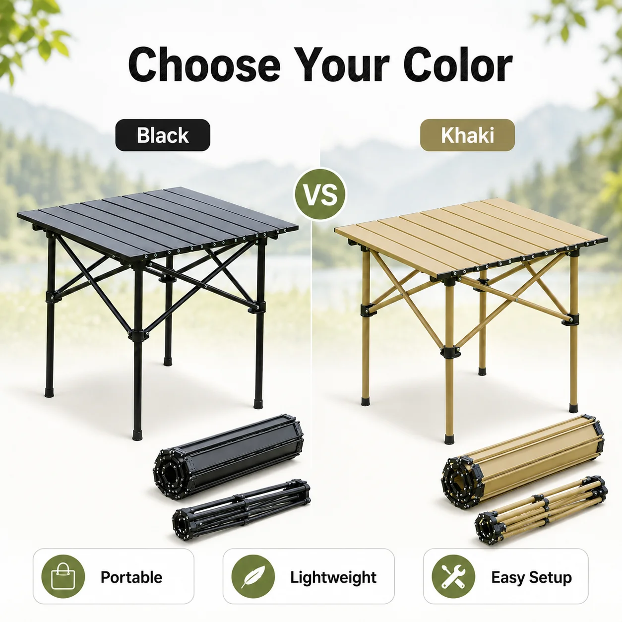 Outdoor folding table Chicken rolls table stall convenient camping table picnic table