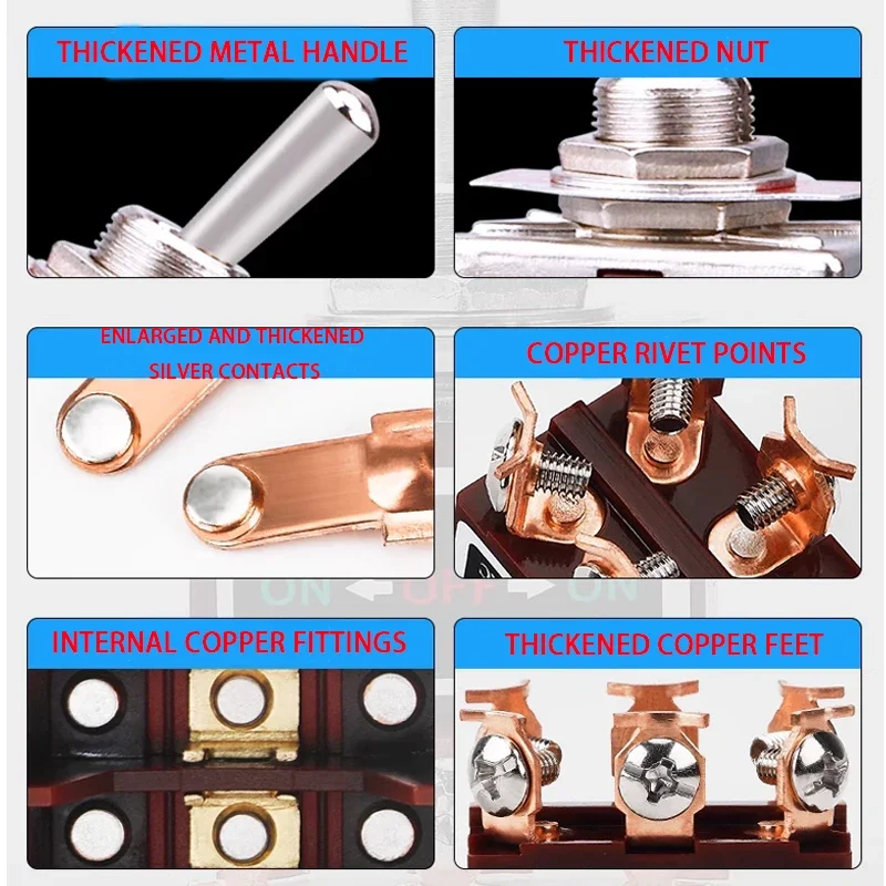 32A Waterproof T-type Flame Retardant Quick Connector XT60 High Current Plug Master Switch  Rocker Toggle Socket Terminal Block