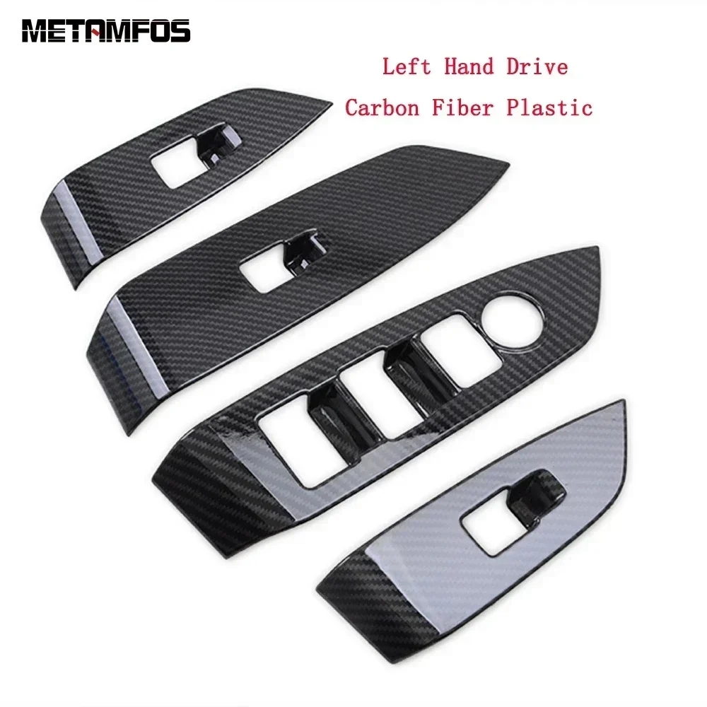 Car Accessories For Mazda CX-5 CX5 KF 2017-2024 2025 Interior Carbon Fiber Window Lift Switch Cover Trim Inside Armrest Frame