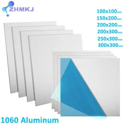 1060 aluminiowa kwadratowa płyta płaska blacha aluminiowa DIY o grubości metalowa płytka 1mm 2mm 3mm 4mm 5mm o szerokości 100 ~ 300mm z możliwością dostosowania