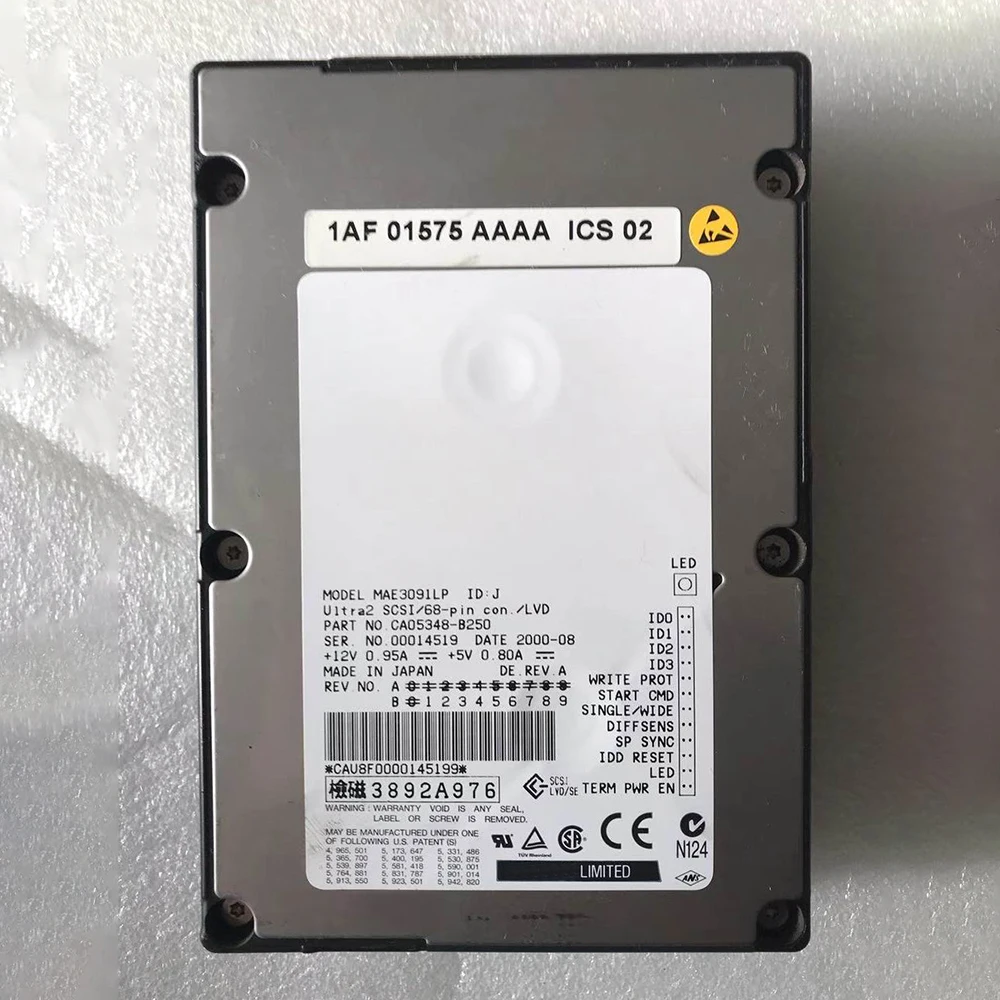 MAE3091LP D4911-60001 9.1GB 68PIN 10K SCSI Hard Disk untuk Fujitsu Peralatan Medis Industri HDD Bekerja Sempurna Kualitas Tinggi