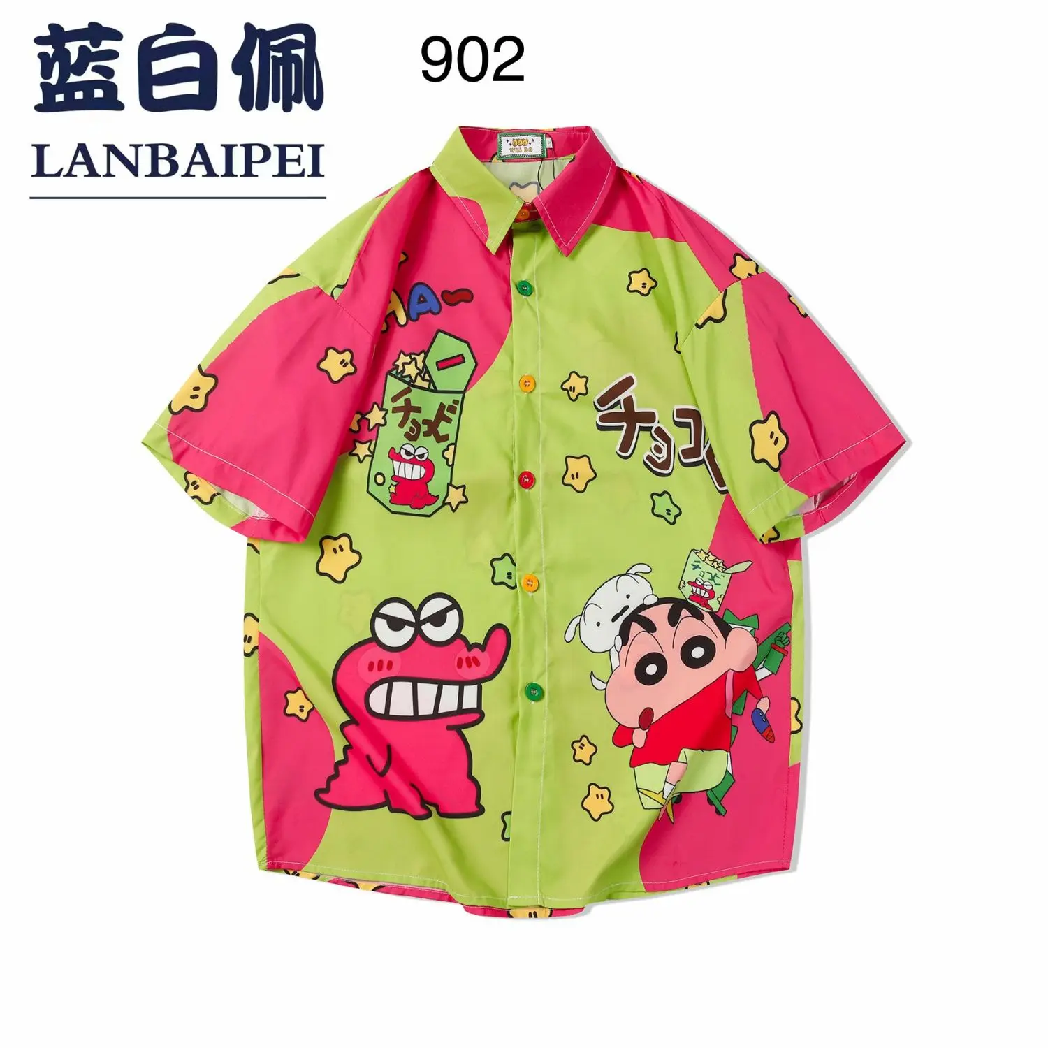 Cartoon Kawaii Cute Crayon Shin-Chan Casual Shirt Anime Shin-Chan Summer Oversize Soft Comfortable T-Shirt Creative Girl Gifts