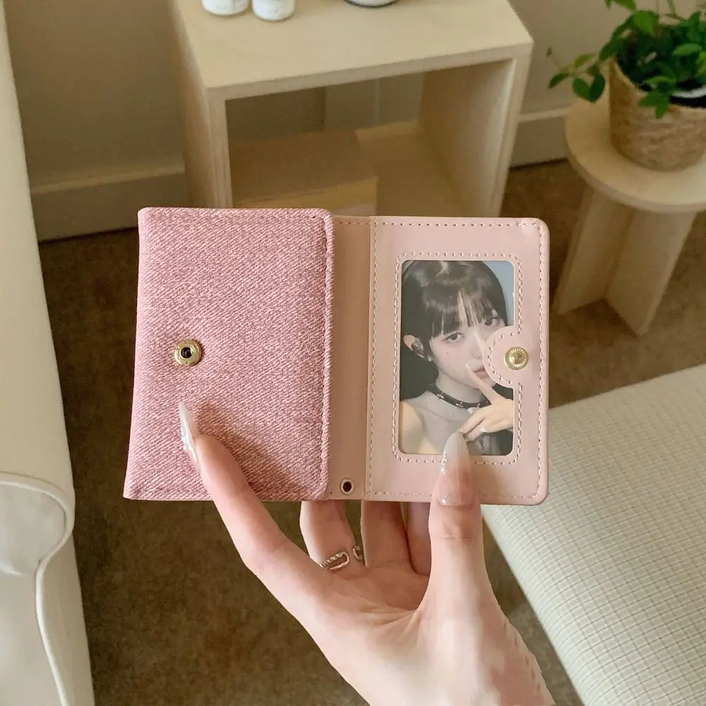 Versatile Portable Embroidered Bow Wallet PU Leather Embroidery Leather Card Holder Cute Fashion Card Bag Dating