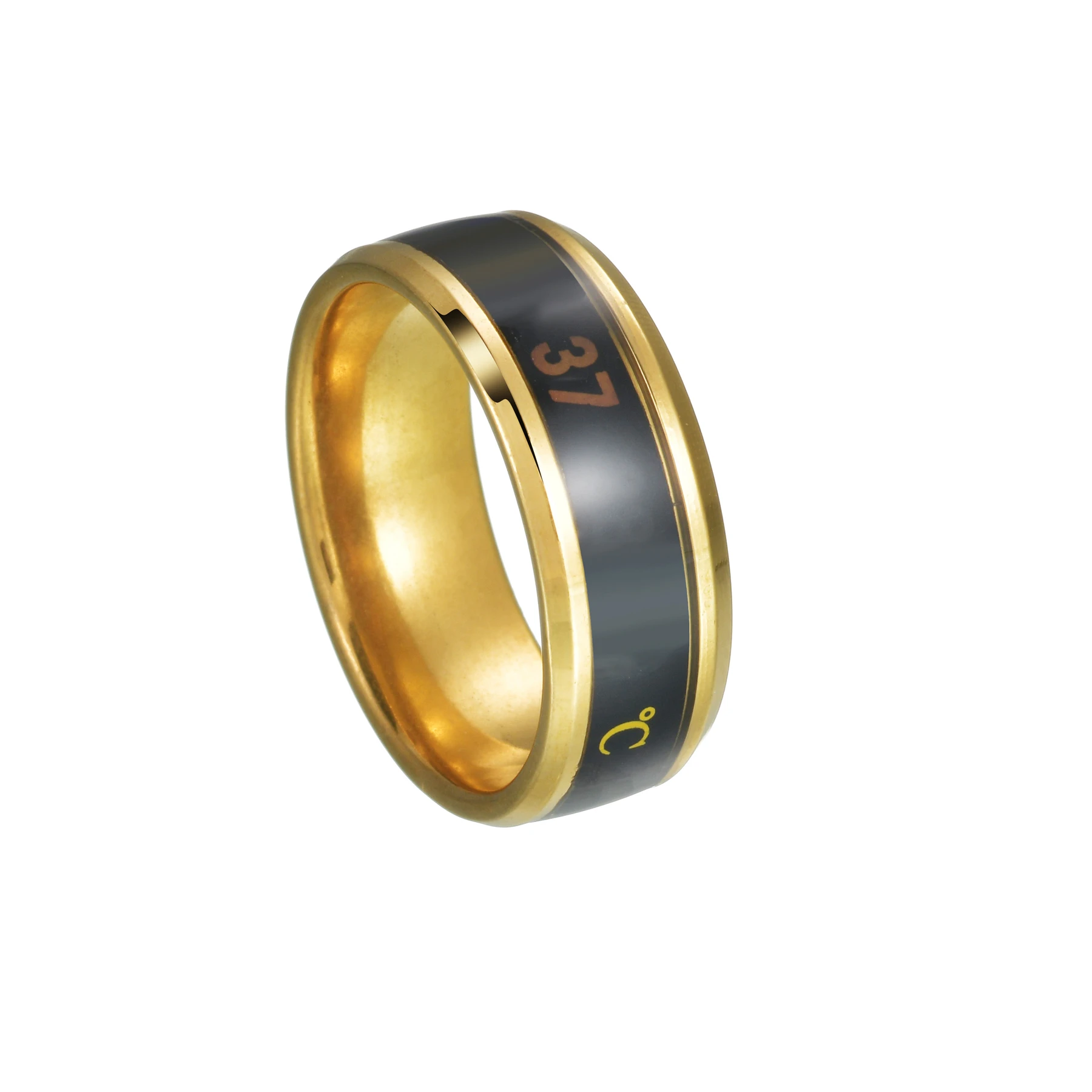 الرجال 8 مللي متر الفولاذ المقاوم للصدأ المزاج العاطفة الشعور درجة الحرارة خواتم للنساء الرجال الأزواج خواتم لهجة غرامة مجوهرات هدية #6