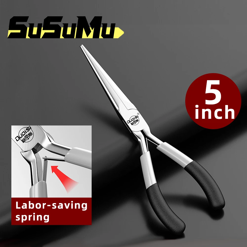 Pointed Nose Pliers Multifunctional Long Nose Pliers Manual Small Needle Pliers Household Mini Electrician Specific Pliers