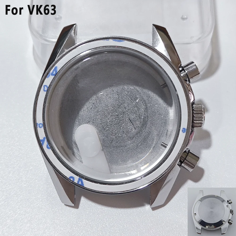 

Мужские часы 39,7 мм с металлическим корпусом для циферблата 32,5 мм, корпус для механизма VK63, аксессуары для часов, корпус хронографа VK63, безель.