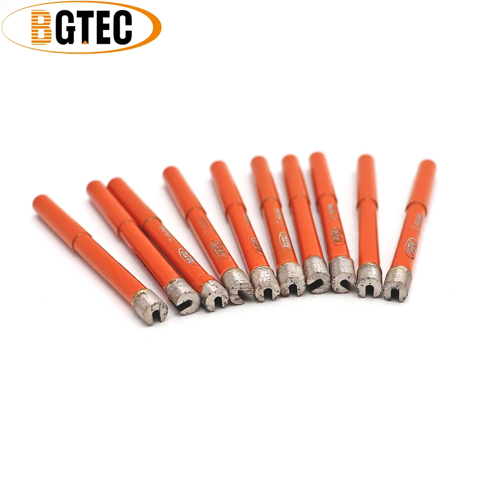 BGTEC 10 pz/set 6mm gambo tondo diamante saldato punte da trapano marmo granito pietra piastrelle metallo bagnato strumenti di perforazione foro sega punte